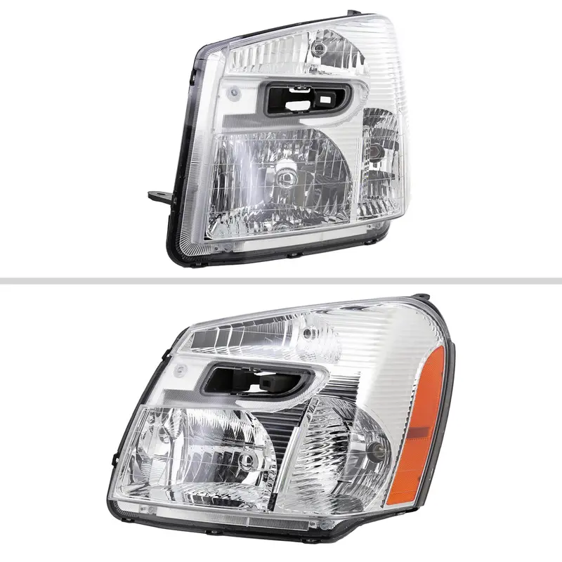 Spec-D 05-09 Chevy Equinox Headlights Oem Style Amber Reflector Chrome 2