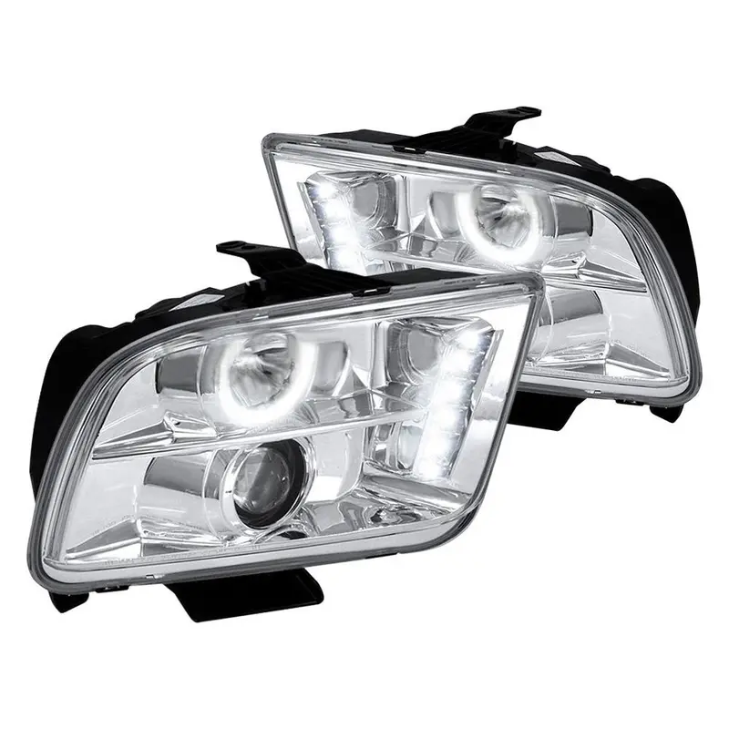 Spec-D 05-09 Ford Mustang Halo Projector Headlights Chrome 1