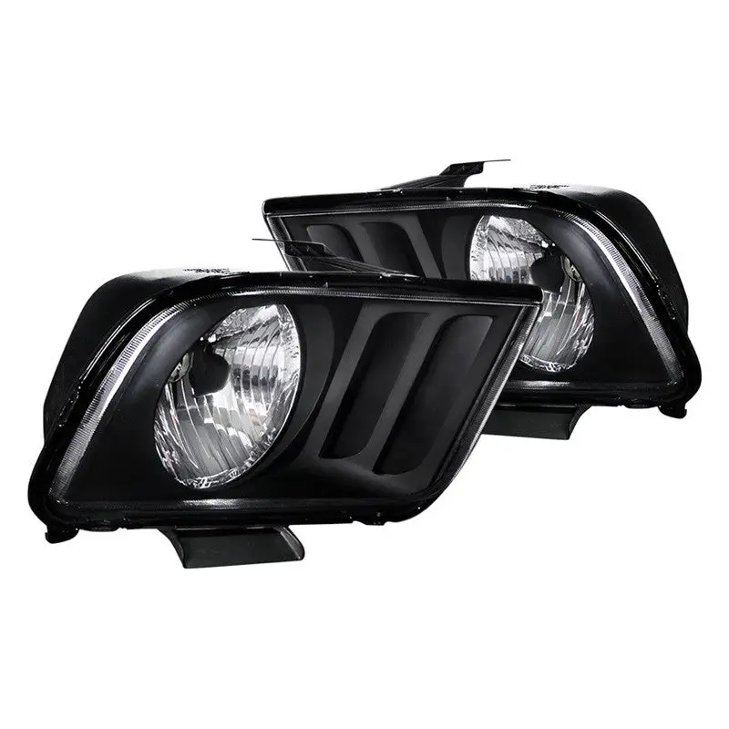 Spec-D 05-09 Ford Mustang Headlights Factory Style Matte Black/Clear 1