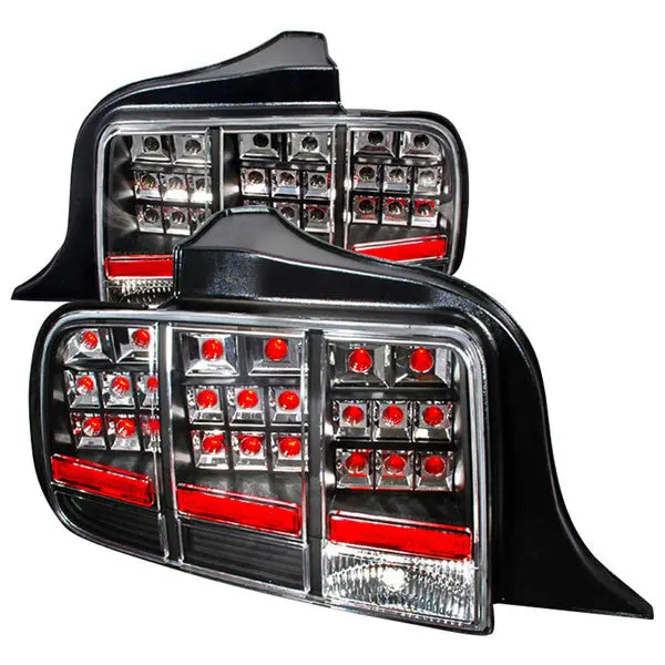 Spec-D 05-09 Ford Mustang Led Tail Lights Black 1