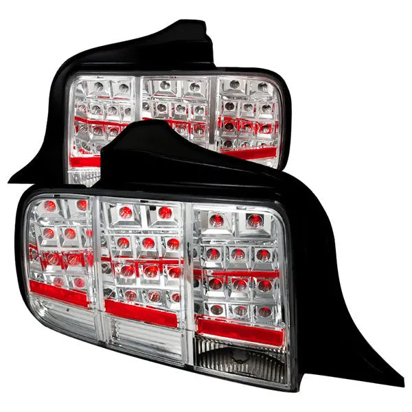 Spec-D 05-09 Ford Mustang Led Tail Lights Chrome 1