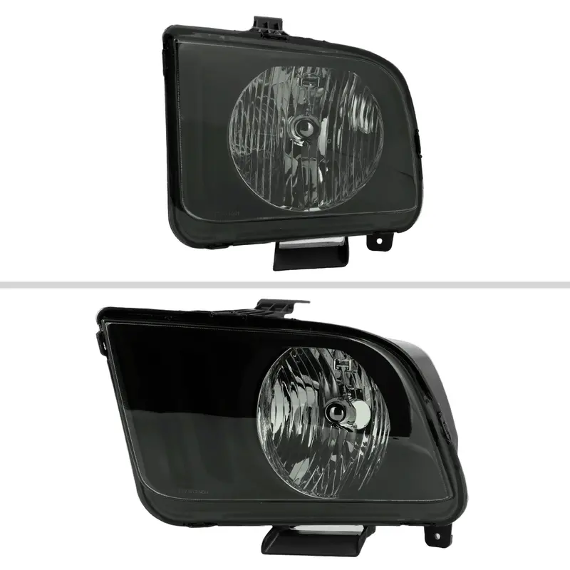 Spec-D 05-09 Ford Mustang Oe Style Matte Blk/ Light Smoked Headlights 2