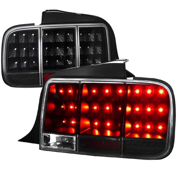 Spec-D 05-09 Ford Mustang Sequential Led Tail Lights Black 1