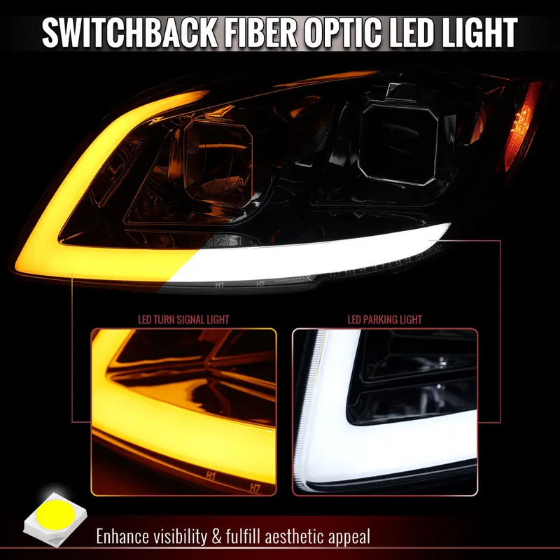 Spec-D 05-10 Chevrolet Cobalt Light Bar Projector Headlight Chrome 2