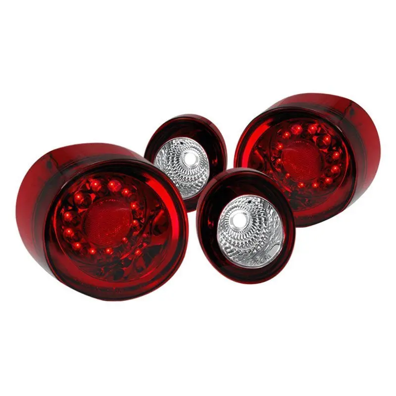 Spec-D 05-10 Chevy Cobalt Coupe Led Tail Lights Chrome/Red 1