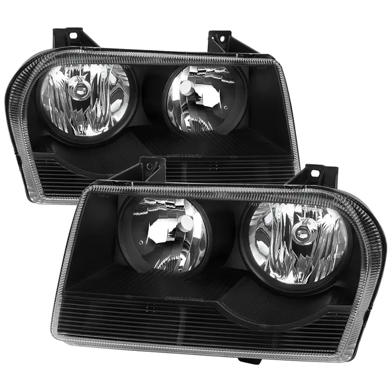 Spec-D 05-10 Chrysler 300 Headlights Oem Style Black/Clear 1