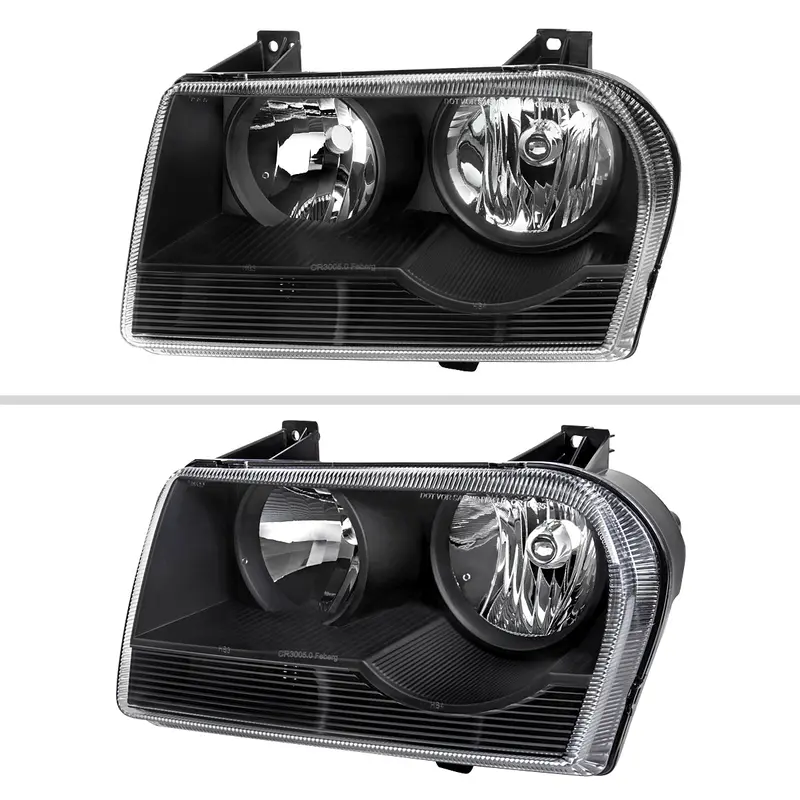 Spec-D 05-10 Chrysler 300 Headlights Oem Style Black/Clear 2