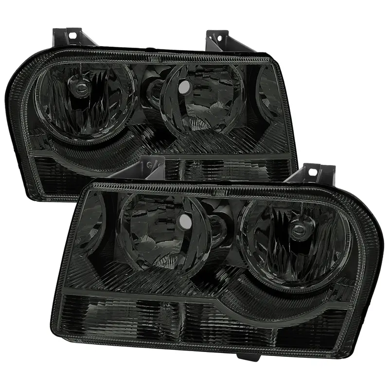 Spec-D 05-10 Chrysler 300 Oe Style Chrome W Smoked Lens Headlights 1