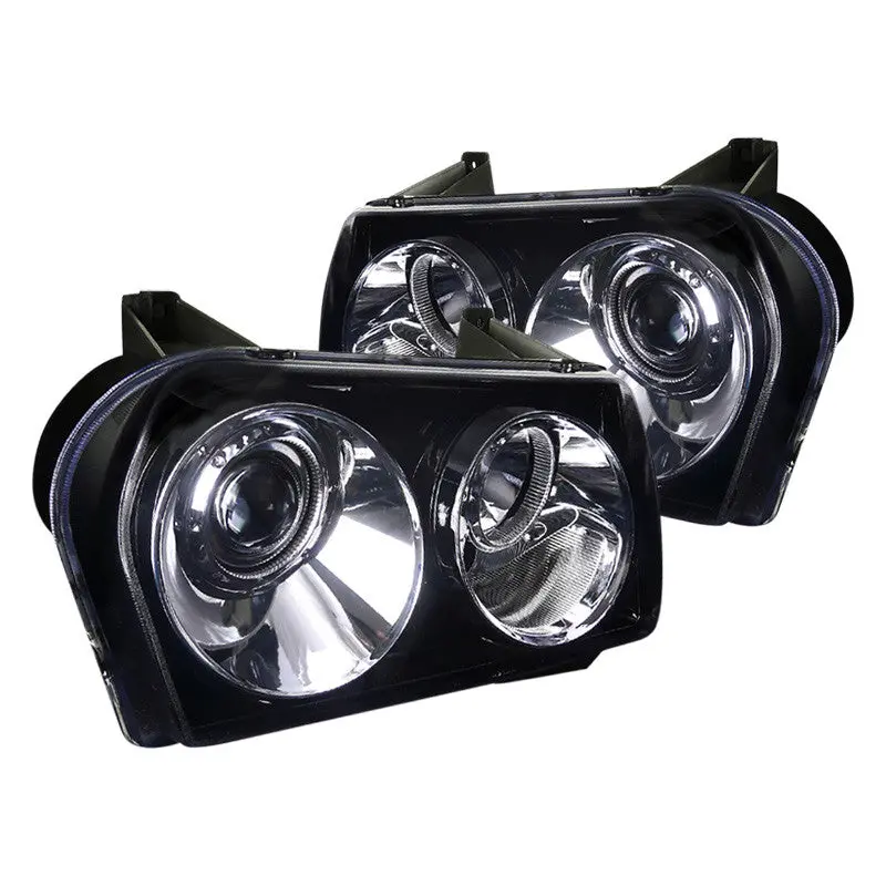 Spec-D 05-10 Chrysler 300 Projector Headlights Black/Smoked Lens 1