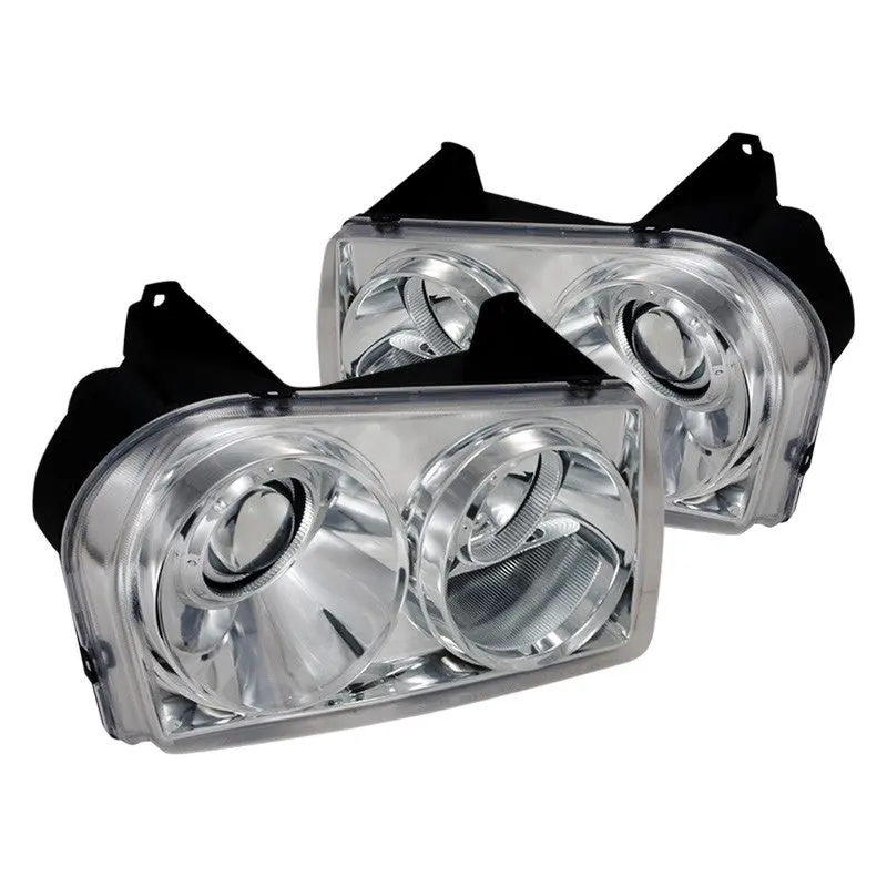 Spec-D 05-10 Chrysler 300 Projector Headlights Chrome/Clear Lens 1