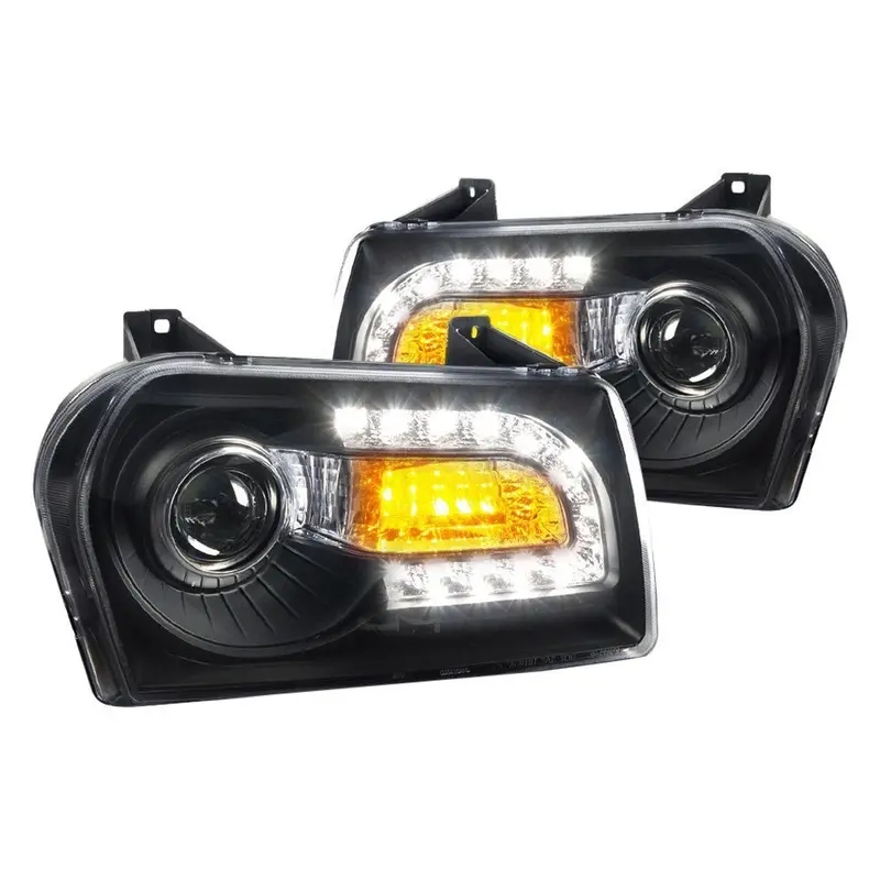 Spec-D 05-10 Chrysler 300 V2 Projector Headlights Black 1
