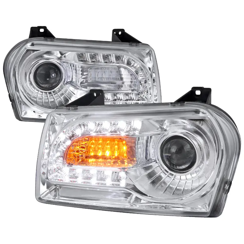 Spec-D 05-10 Chrysler 300 V2 Projector Headlights Chrome 1