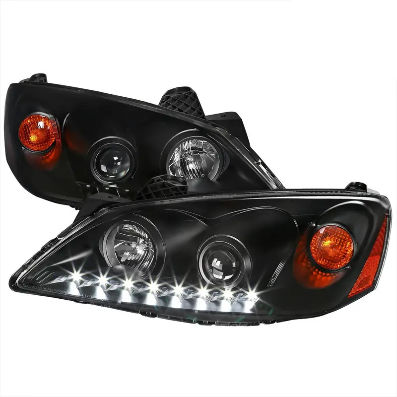 Spec-D 05-10 Pontiac G6 Headlights Led Bar Projector Black/Clear 1