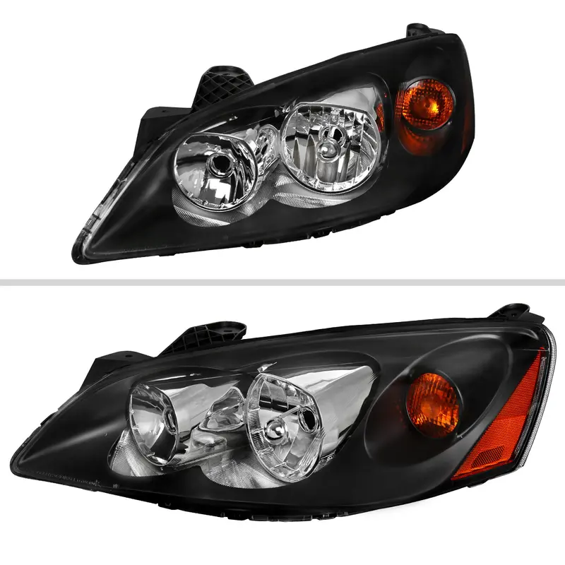 Spec-D 05-10 Pontiac G6 Headlights Oem Style Amber Reflectors Black 2