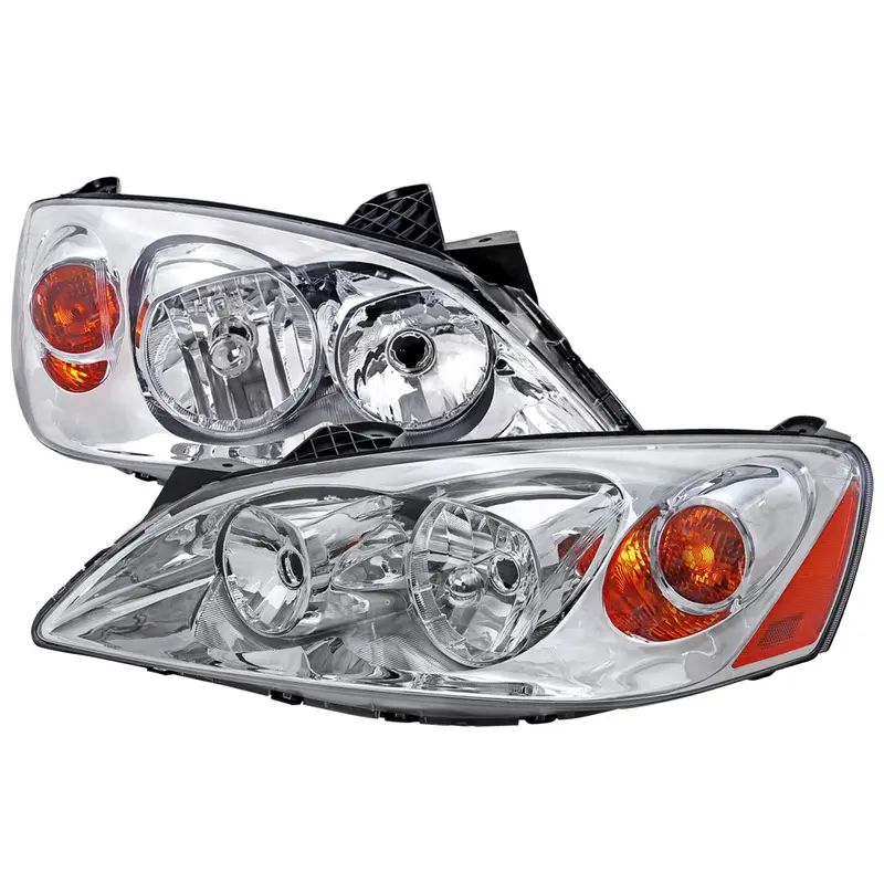 Spec-D 05-10 Pontiac G6 Headlights Oem Style Amber Reflectors Chrome 1