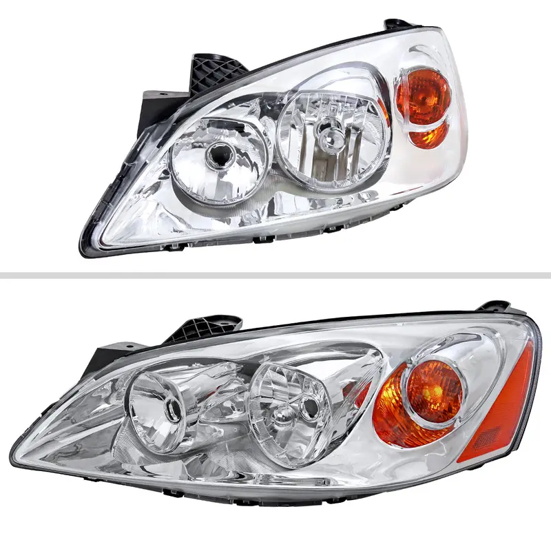 Spec-D 05-10 Pontiac G6 Headlights Oem Style Amber Reflectors Chrome 2