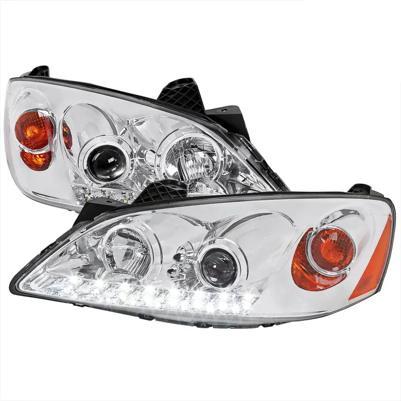 Spec-D 05-10 Pontiac G6 Projector Headlights Led Light Strip Chrome 1