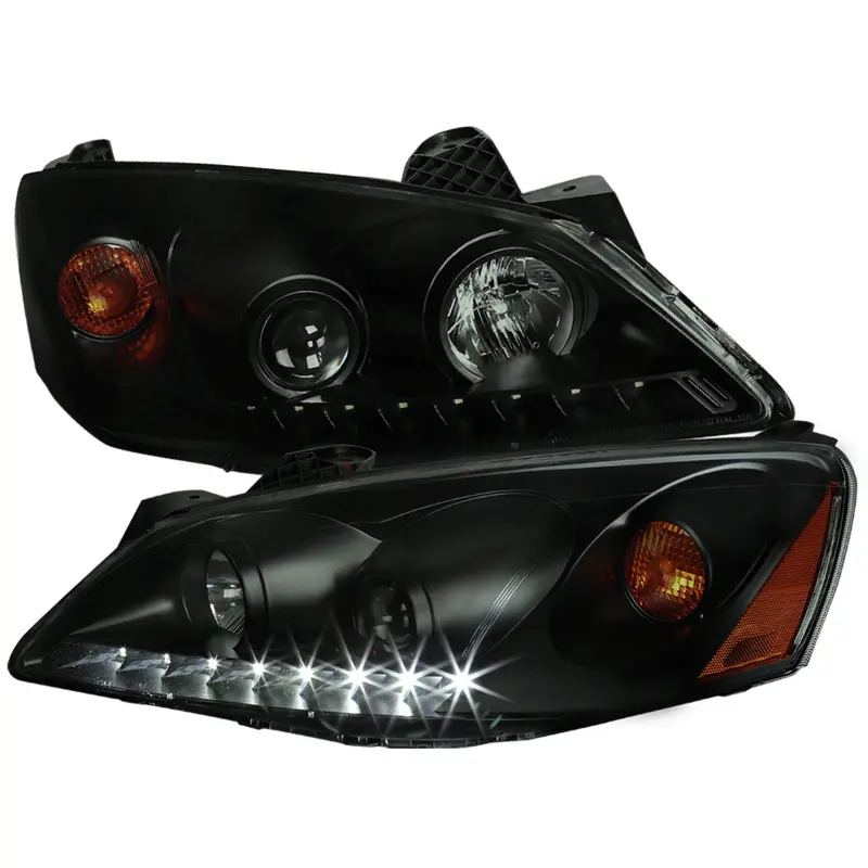 Spec-D 05-10 Pontiac G6 Projector Headlights Led Strip Smoked 1