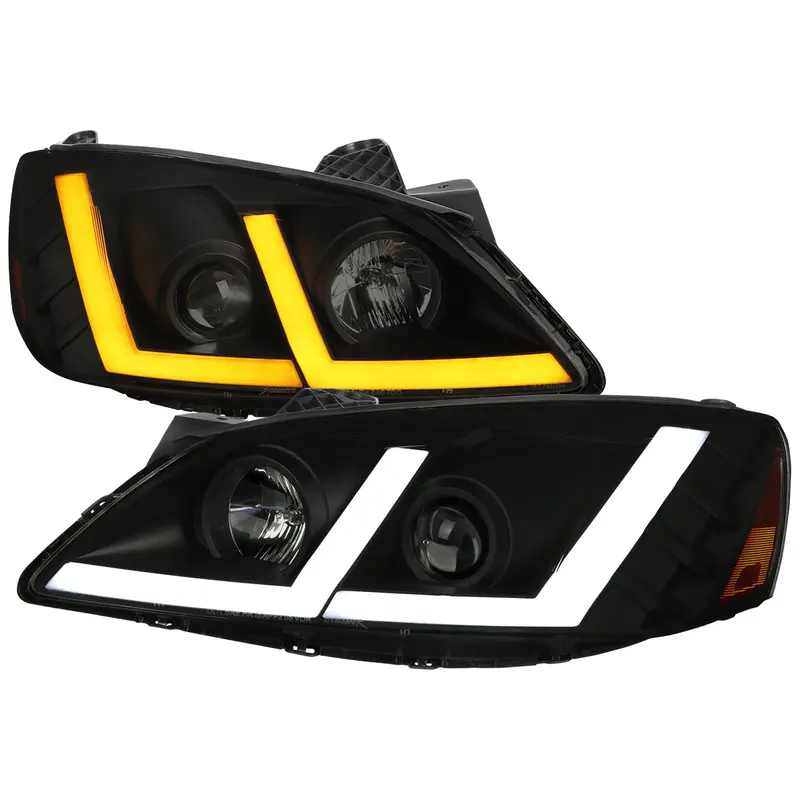 Spec-D 05-10 Pontiac G6 Projector Headlights Strip Seq Black/Smoked 1