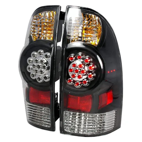 Spec-D 05-10 Toyota Tacoma Led Tail Lights Black/Clear 1