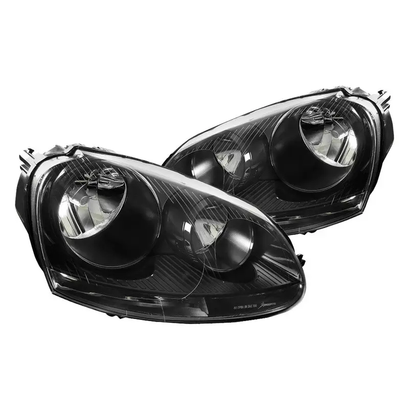 Spec-D 05-10 Vw Golf Mk5 Jetta Rabbit Oem Style Headlights Black/Clear 1