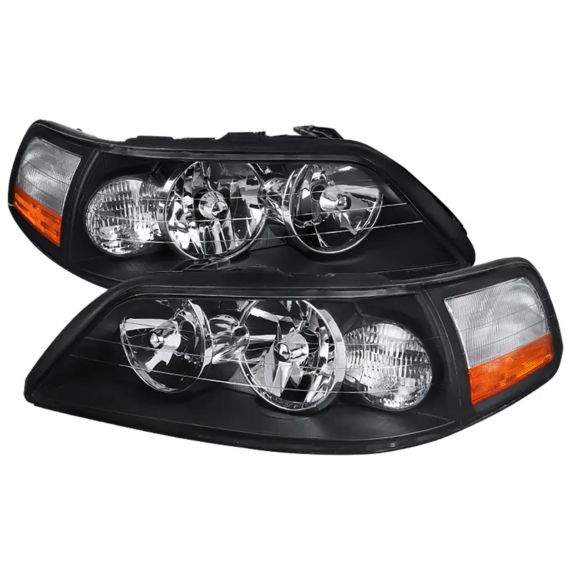 Spec-D 05-11 Lincoln Town Car Headlights Oem Style Black/Clear 1
