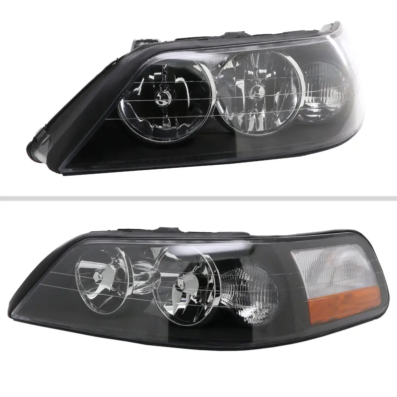 Spec-D 05-11 Lincoln Town Car Headlights Oem Style Black/Clear 2