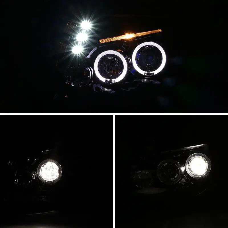 Spec-D 05-11 Tacoma Dual Halo Projector Headlights Black/Smoked 2