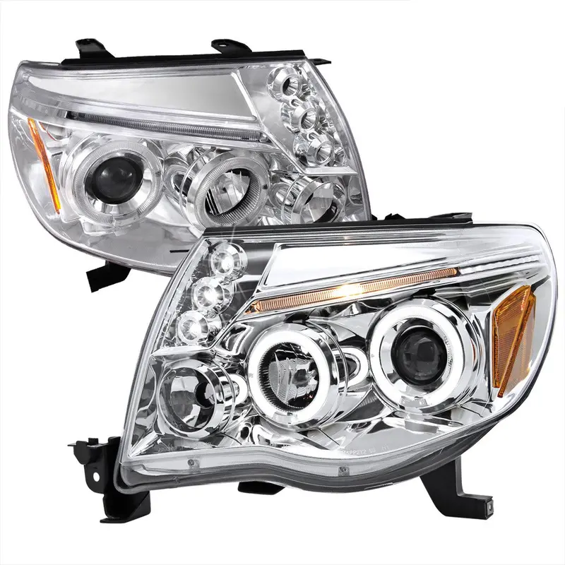 Spec-D 05-11 Tacoma Dual Halo Projector Headlights Chrome 1
