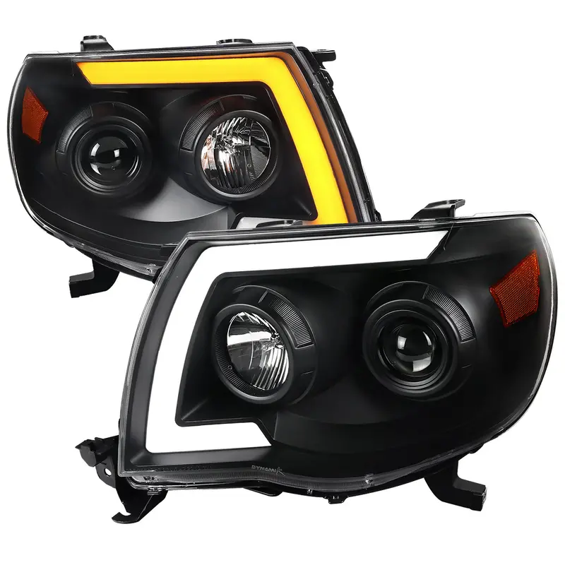 Spec-D 05-11 Tacoma Headlights Sequetial Led Bar Signal Black 1