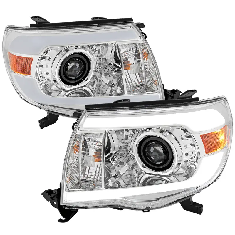 Spec-D 05-11 Tacoma Led Bar Projector Headlights Chrome 1