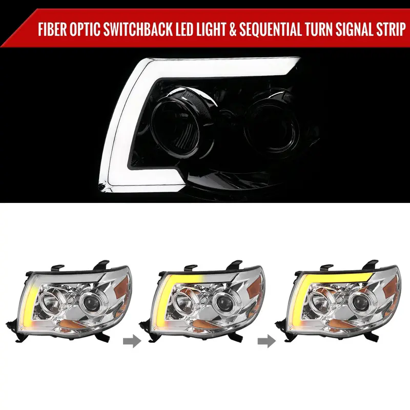 Spec-D 05-11 Tacoma Projector Headlights Sequential Signals Chrome 2