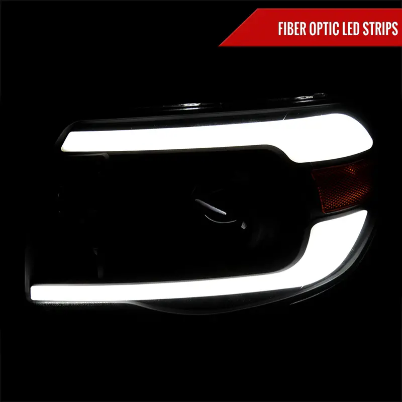 Spec-D 05-11 Toyota Tacoma Led Bar Projector Headlights Black/Clear 2