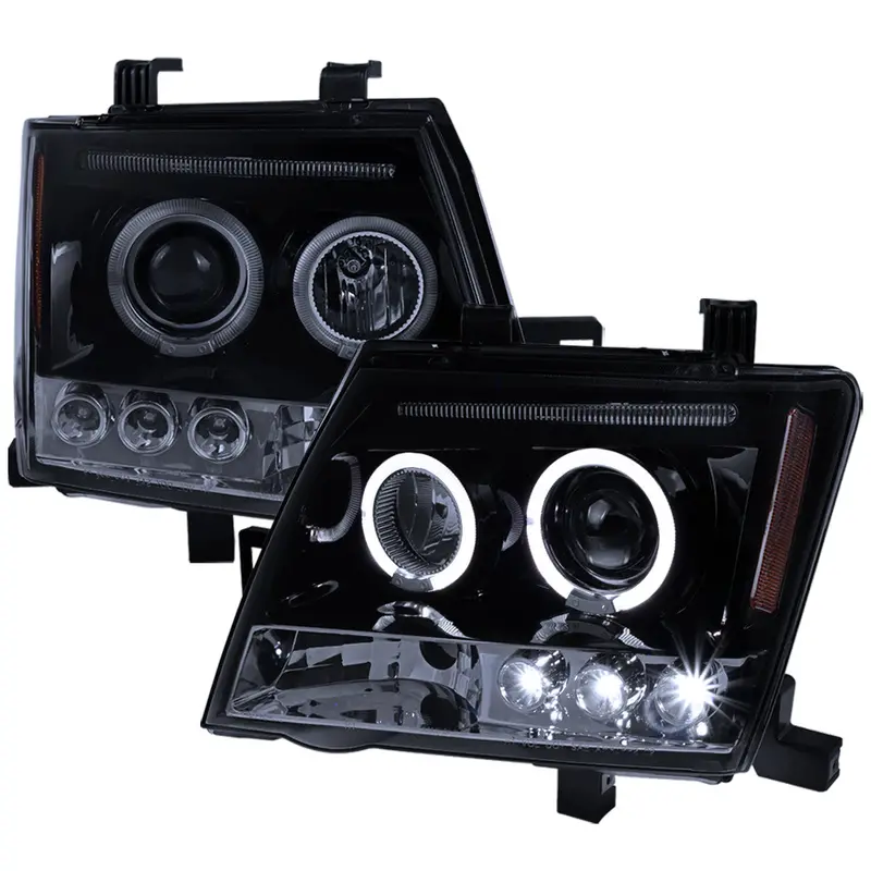 Spec-D 05-12 Nissan Xterra Halo Projector Headlights Bk Smoked 1