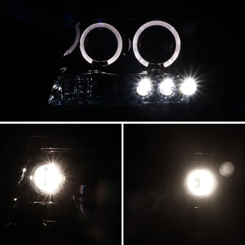 Spec-D 05-12 Nissan Xterra Halo Projector Headlights Bk Smoked 2