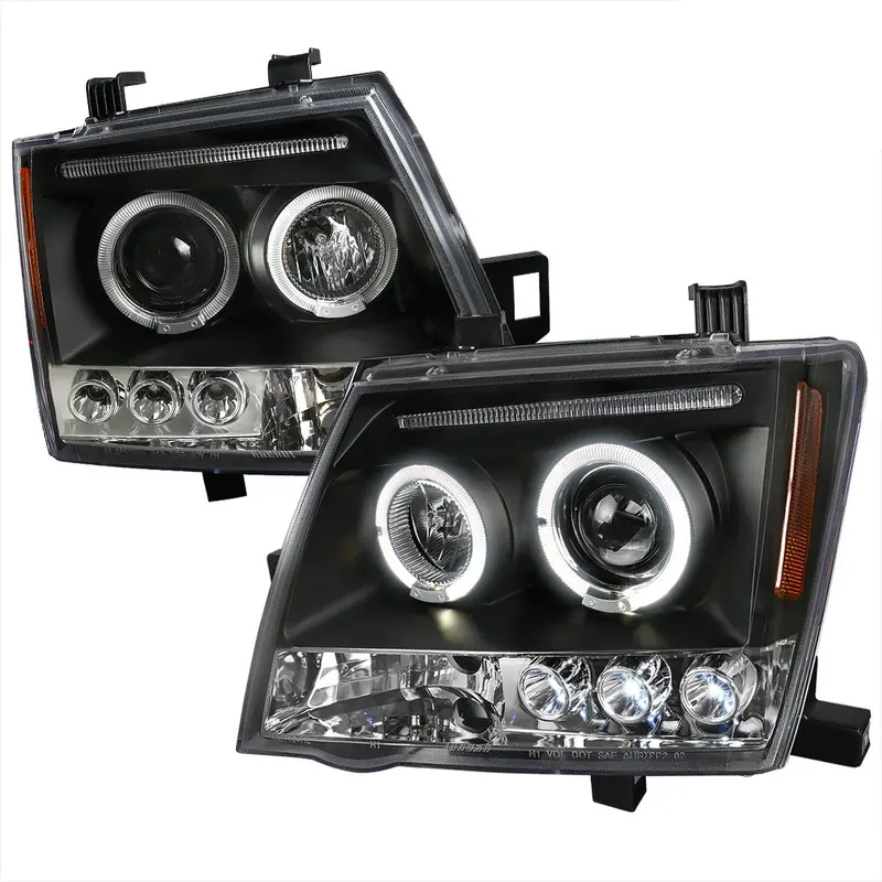Spec-D 05-15 Nissan Xterra Halo Projector Headlights Black 1