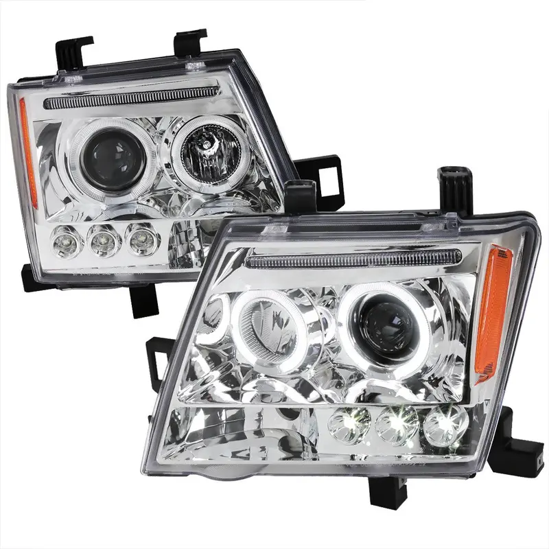 Spec-D 05-15 Nissan Xterra Halo Projector Headlights Chrome 1