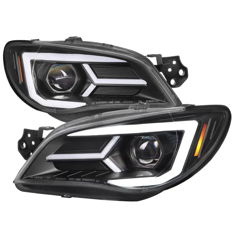 Spec-D 06-07 Impreza Wrx Sti Sequetial Headlights Black 1