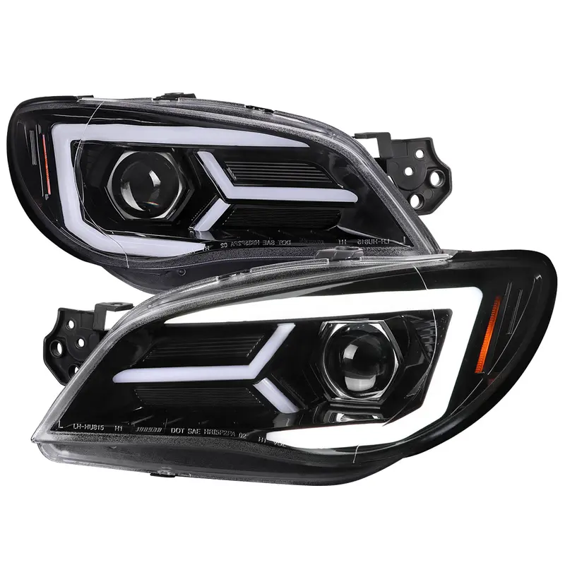 Spec-D 06-07 Subaru Wrx Sti Projector Headlights Jet Black. 1