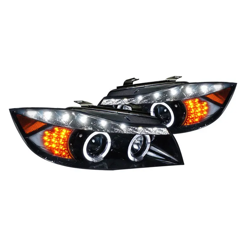 Spec-D 06-08 Bmw E90 325I 328I 330I Halo Projector Headlights Smoked 1