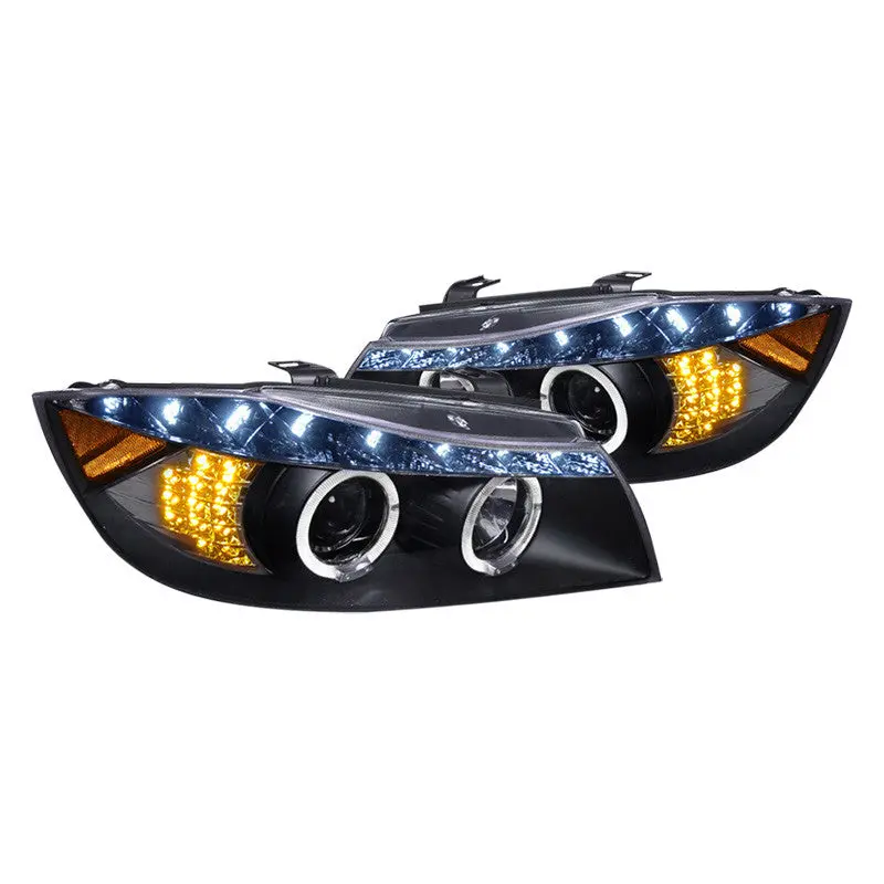 Spec-D 06-08 Bmw E90 4D R8 Style Projector V2 Black Headlights 1