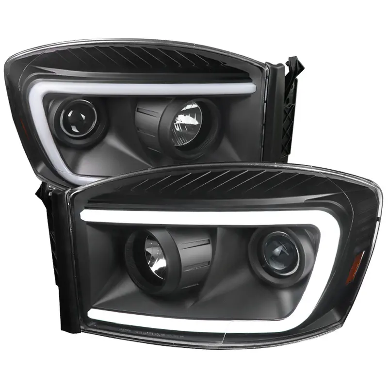 Spec-D 06-08 Dodge Ram Projector Headlights Glossy Black/Smoked 1