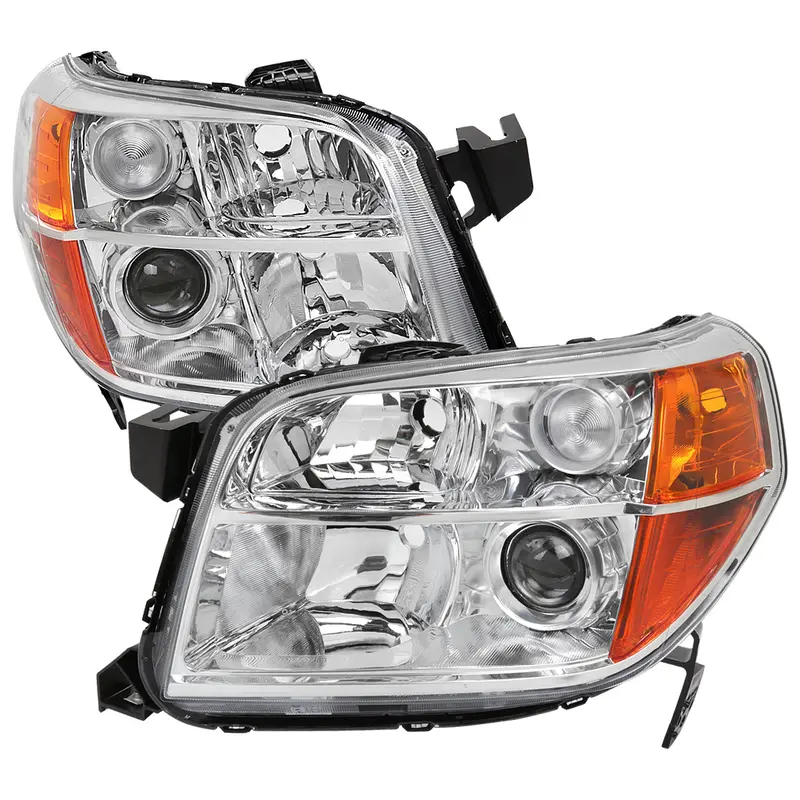 Spec-D 06-08 Honda Pilot Projector Headlights Chrome/Clear 1
