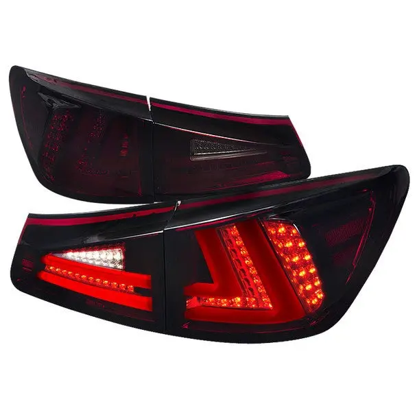 Spec-D 06-08 Lexus Is250 Is350 Led Tail & Trunk Lights Red Smoked 1