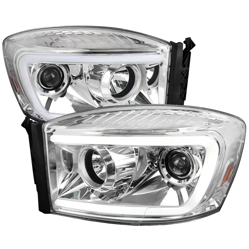 Spec-D 06-08 Ram 1500/ 06-09 2500 3500 Led Projector Headlights Chrome 1