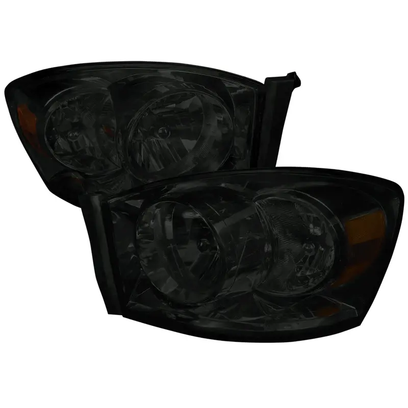 Spec-D 06-08 Ram 1500/06-09 Ram 2500 3500 Headlights Oem Style Smoked 1