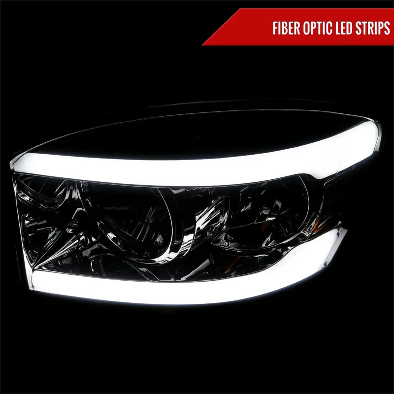 Spec-D 06-08 Ram 1500/06-09 Ram 2500 3500 Headlights Smoked 2