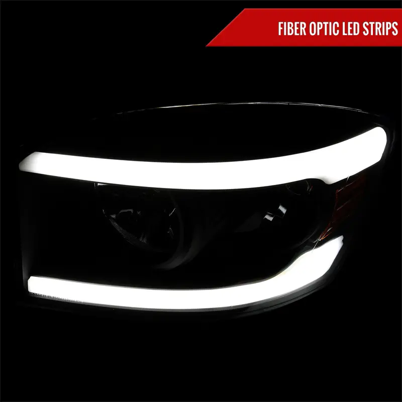 Spec-D 06-08 Ram 1500 2500 3500 Headlights Led Tube Oem Style Black 2