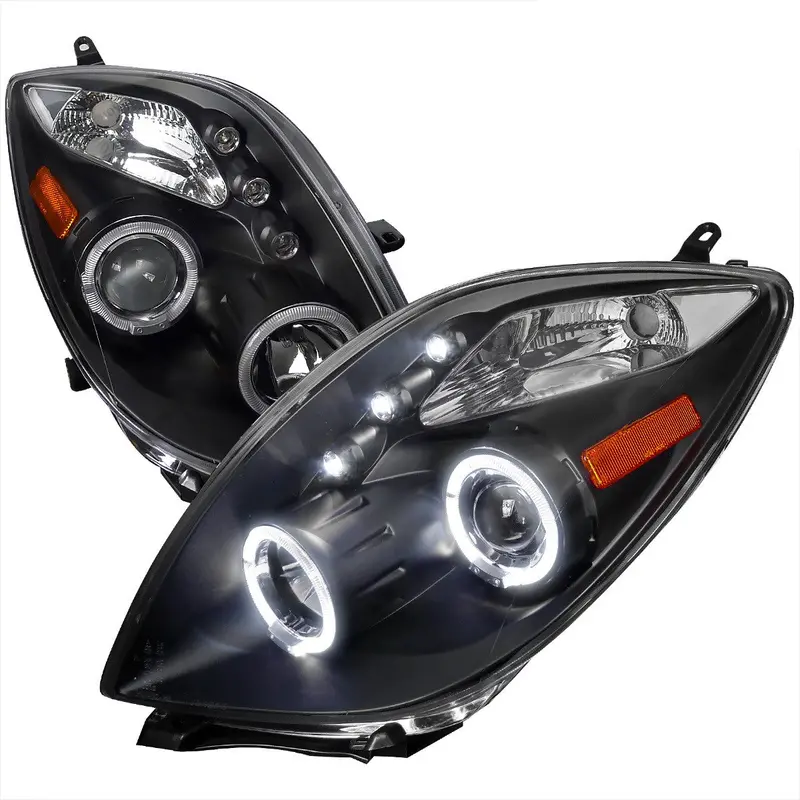 Spec-D 06-08 Toyota Yaris Projector Headlights Smoked 3Dr 1