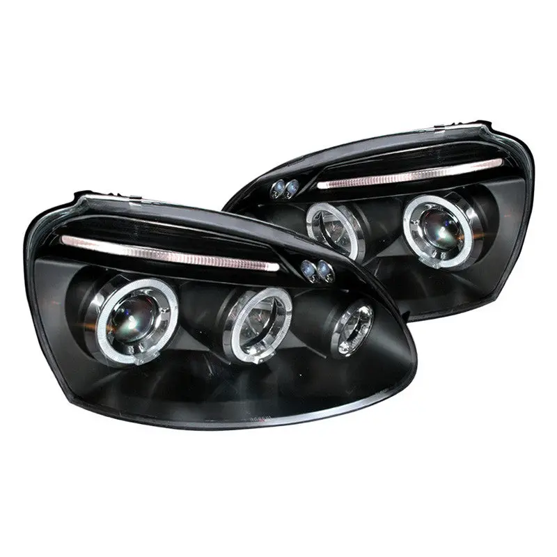 Spec-D 06-08 Vw Golf 5 Pro Black Headlights 1